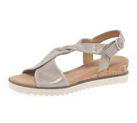 Gabor Rich Womens Sandals 3.5 UK Wide Muschel Metallic