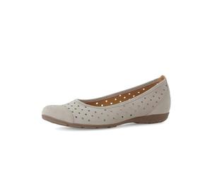Gabor Ruffle Beige Nubuck Womens Pumps 84.169.12