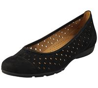 Gabor Women's Ruffle Womens Punched Detail Casual Shoes - Black - Size: 6