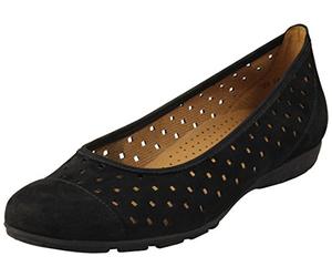 Gabor Ruffle N, Women Ballet Flats, Black (Black Nubuk Lavato), 8 UK (42 EU)