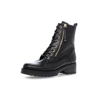 Gabor Serve Black leather Womens Biker Boots 92.785.67