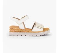 Gabor Shout Womens Ankle Strap Sandals Cream Leather - Size UK 8