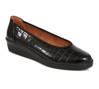 Gabor Petunia Black croc Womens Comfort Slip On Shoes 06.400.97 in a Plain Leather in Size 5.5