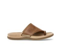 Gabor tan smooth leather, cushioned footbed, toe ring sandal 03.700 Lanzarote