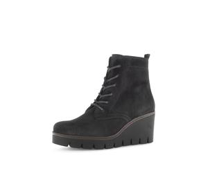 Gabor Unity Womens Wedge Heel Boots 7 UK Black Suede