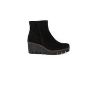 Gabor 'utopia' Chunky Wedge Heel Ankle Boots In Jet Black Jet Black