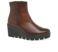 Gabor Utopia Womens Chunky Wedge Heel Ankle Boots 5.5 UK Sattel