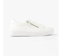 Gabor Wisdom Womens Leather Lace-Up Comfort White Casual Trainers
