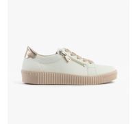 Gabor Wisdom Womens Trainers White Pink Leather - Size UK 7