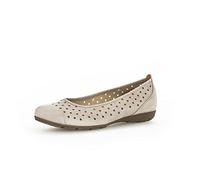 Gabor Women Ballet Flats, Ladies Classic Ballet Flats,Flats,Summer Shoe,Classic,Elegant,Beige (Leinen),37.5 EU / 4.5 UK