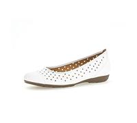 Gabor Women Ballet Flats, Ladies Classic Ballet Flats,Flats,Summer Shoe,Classic,Elegant,White (Weiss),38.5 EU / 5.5 UK