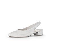 Gabor Women Court Shoes, Ladies Slingback Court Shoes,Slingback,Ankle Strap,Leather,Comfortable,White (ice),40 EU / 6.5 UK
