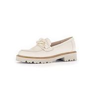 Gabor Women Loafers, Ladies Slippers,Slip-on Shoes,College Shoes,Loafer,Business Shoes,White (Panna),40 EU / 6.5 UK