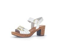 Gabor Women Sandals, Ladies Strappy Sandals,Sandal,Summer Shoe,Summer Sandal,Heel,White (Weiss),38 EU / 5 UK