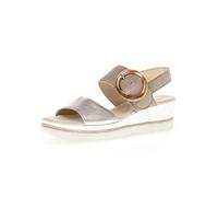 Gabor Yeo Pewter Womens Wedge Sandals 24.645.62 in a Plain Leather in Size 5.5