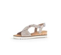 Gabor Women Sandals, Ladies Wedge Sandals,Wedge Sandals,Wedge Heel,Summer Shoe,Comfortable,Flat,Beige (Muschel),38 EU / 5 UK