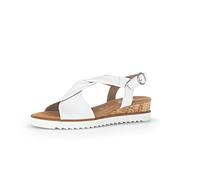 Gabor Women Sandals, Ladies Wedge Sandals,Wedge Sandals,Wedge Heel,Summer Shoe,Comfortable,Flat,White (Weiss),38.5 EU / 5.5 UK