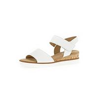 Gabor Women Sandals, Ladies Wedge Sandals,Wedge Sandals,Wedge Heel,Summer Shoe,Comfortable,Flat,White (Weiss),40 EU / 6.5 UK