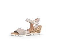 Gabor Women Sandals, Ladies Wedge Sandals,Wedge Sandals,Wedge Heel,Summer Shoe,Comfortable,high,Beige (Muschel),37.5 EU / 4.5 UK