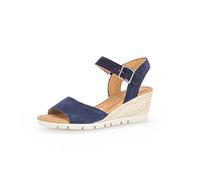 Gabor Women Sandals, Ladies Wedge Sandals,Wedge Sandals,Wedge Heel,Summer Shoe,Comfortable,high,Blue (Marine),38.5 EU / 5.5 UK
