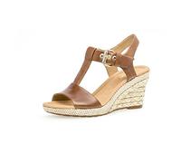 Gabor Women Sandals, Ladies Wedge Sandals,Wedge Sandals,Wedge Heel,Summer Shoe,Comfortable,high,Brown (Peanut),40 EU / 6.5 UK