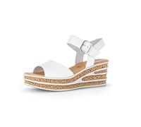 Gabor Women Sandals, Ladies Wedge Sandals,Wedge Sandals,Wedge Heel,Summer Shoe,Comfortable,high,White (Weiss),39 EU / 6 UK