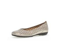 Gabor Womens 169.62 Ruffle Eclisse Metallic Leather Slip-On Pump Shoes 3 UK