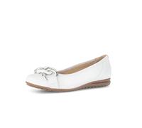 Gabor Women's Classic Ballet Flats, Women's Flats (White 50, UK Footwear Size System, Adult, Women, Numeric, Wide, 6.5)