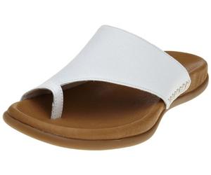 Gabor Women's Lanzarote White Open Toe Flats 43.700.51 5 UK