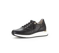 Gabor Women's Low-Top Trainers, Women's Low Shoes, Comfortable Extra Width (H), Black 57, 4.5 UK