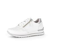 Gabor Women's Low-Top Trainers, Women's Low Shoes, Comfortable Extra Width (H) (White Silver 50, UK Footwear Size System, Adult, Women, Numeric, Wide, 5)