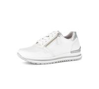 Gabor Women's Low-Top Trainers, Women's Low Shoes, Comfortable Extra Width (H), White Silver 51, 4 UK