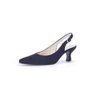 Gabor Lindy Kitten Navy Suede Womens Slingback Shoes 21.510.16 in a Plain Suede Leather in Size 4.5