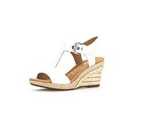 Gabor Women's wedge sandals, women's sandals, moderate extra width (G), White 40, 6 UK