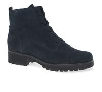 Gabor Zumba Womens Ankle Boots 5 UK Dark Blue Suede