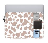 GABraden 13-14 Inch Laptop Sleeve Bag with Pocket, Water Resistant Case Compatible with MacBook Air/Pro 13,MacBook Neo 13,iPad Pro 12.9,Surface,Dell,HP,Chromebook(Brown Cow)