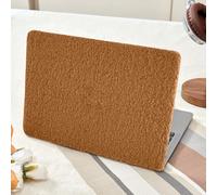 GABraden Compatible with MacBook Air 13 inch Case,2018-2020Release(A2337 M1 A2179 A1932) with Touch ID & 2 Pack Keyboard Protectors,Faux Skin Plush Design Laptop Hard Shell（Brown Plush）