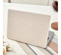 GABraden Compatible with MacBook Air 13 inch Case,2018-2020Release(A2337 M1 A2179 A1932) with Touch ID & 2 Pack Keyboard Protectors,Faux Skin Plush Laptop Hard Shell（Beige Plush）