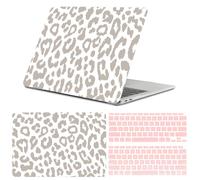GABraden Compatible with MacBook Air 13 inch Case,2020 2019 2018 Release,(A2337 M1 A2179 A1932),with Touch ID and 2 Pack Keyboard Protectors,Laptop Plastic Hard Shell（Grey Leopard Cheetah Pattern）