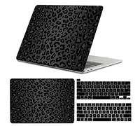 GABraden Compatible with MacBook pro 13 inch Case,2020 2019 2018 2017 2016 (A2338 M1 /A2159/A2251/A2289/A1989/A1706)with Touch ID and 2 Pack Keyboard Protectors,Laptop Hard Shell（Black Leopard Print）