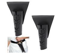 Gabrella 2 Pcs Medieval Sword Frog, PU Leather Dagger Holster Adjustable Belt Swords Sheath, Dagger Thigh Sheaths for Costume Cosplay, Belt Sheath Accessory Black