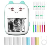 Gabrella Mini Thermal Printer, C9 Bluetooth Labler Maker, Portable Label Printer Compatible with Android and IOS, Portable Sticker Printer for Printing Photos,Lists,Memo,QR Codes,Notes (13 Roll Paper)