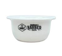 Gabri - Barber's Shaving Bowl 4.5x9cm Black - Shaving Mug & Shaving Cup for Barbers and Salons (White)
