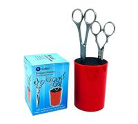 Gabri Hairdressing Scissors and Brush Holder, Salon Barber Shop Organizer, Hair Scissors Stand, Barber Tool Box, Professional Stylist Storage Rack (Classic Red)