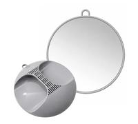 Gabri Hand Held Mirror, Professional Lightweight Round Barber Mirror 28cm with Handle Portable Back View Salon, Makeup Hairdressing, Barbers Shaving Salon Mirrors (Grey)