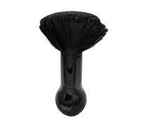 Gabri Neck Duster Brush - Extra Soft Fade Brush for Men's Grooming - Professional Neck Brush for Barbers and Stylists, Cleaning Hairbrush Salon Hairdressing (Black Round 19cm)