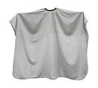 Gabri Professional Barber Cape Gown - Premium Hairdressing Cape for Hair Salon - Waterproof Hair Cutting Capes and Gowns for Barber Shops 160cm (L) x 140cm (W)) (Black & White Stripes)