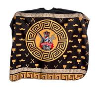 Gabri Professional Barber Cape Gown - Premium Hairdressing Cape for Hair Salon - Waterproof Hair Cutting Capes and Gowns for Barber Shops (Kingdom Pattern (Black & Yellow), 160cm (L) x 140cm (W))