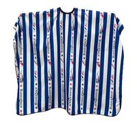 Gabri Professional Barber Cape Gown - Premium Hairdressing Cape for Hair Salon - Waterproof Hair Cutting Capes and Gowns for Barber Shops 160cm (L) x 140cm (W)) (Blue & White Stripes)