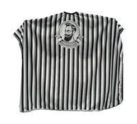 Gabri Professional Barber Cape - Premium Hairdressing Gown for Hair Salon - Waterproof Cutting Cape for Barber Shops 160cm (L) x 140cm (W) (Man Pattern Black Stripes)